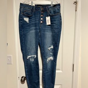 Judy Blue Thermal patch jeans 18W